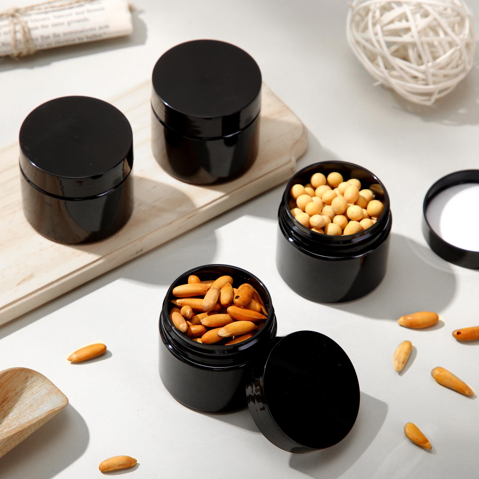 SATINIOR ensemble de 36 bocaux utiles pour échantillons et produits faits maison.