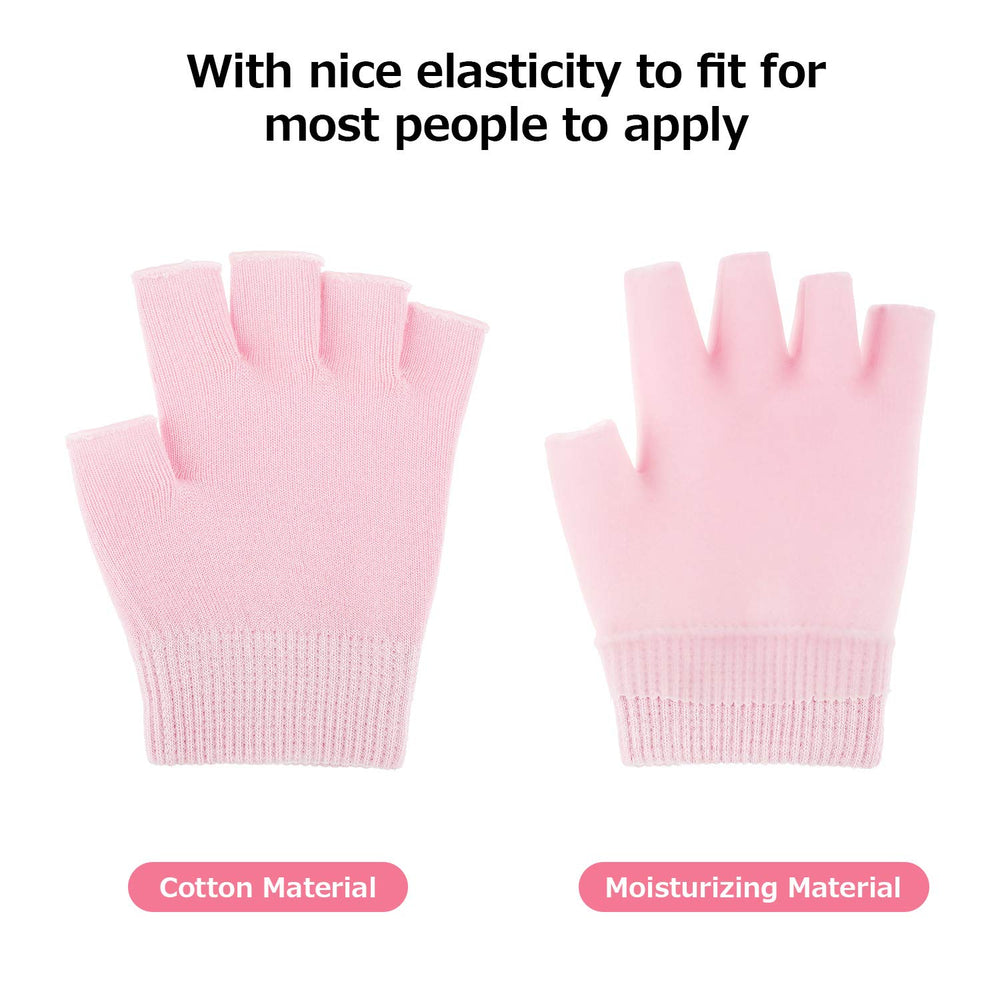 SATINIOR gants sans doigts couleur noir, confort quotidien pour peau sèche.