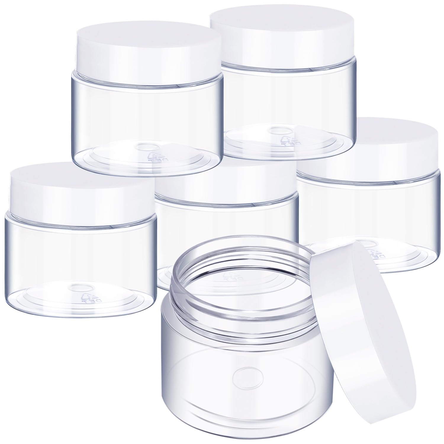 SATINIOR pots plastiques transparents 1oz avec bouchon: rangement sûr en voyage