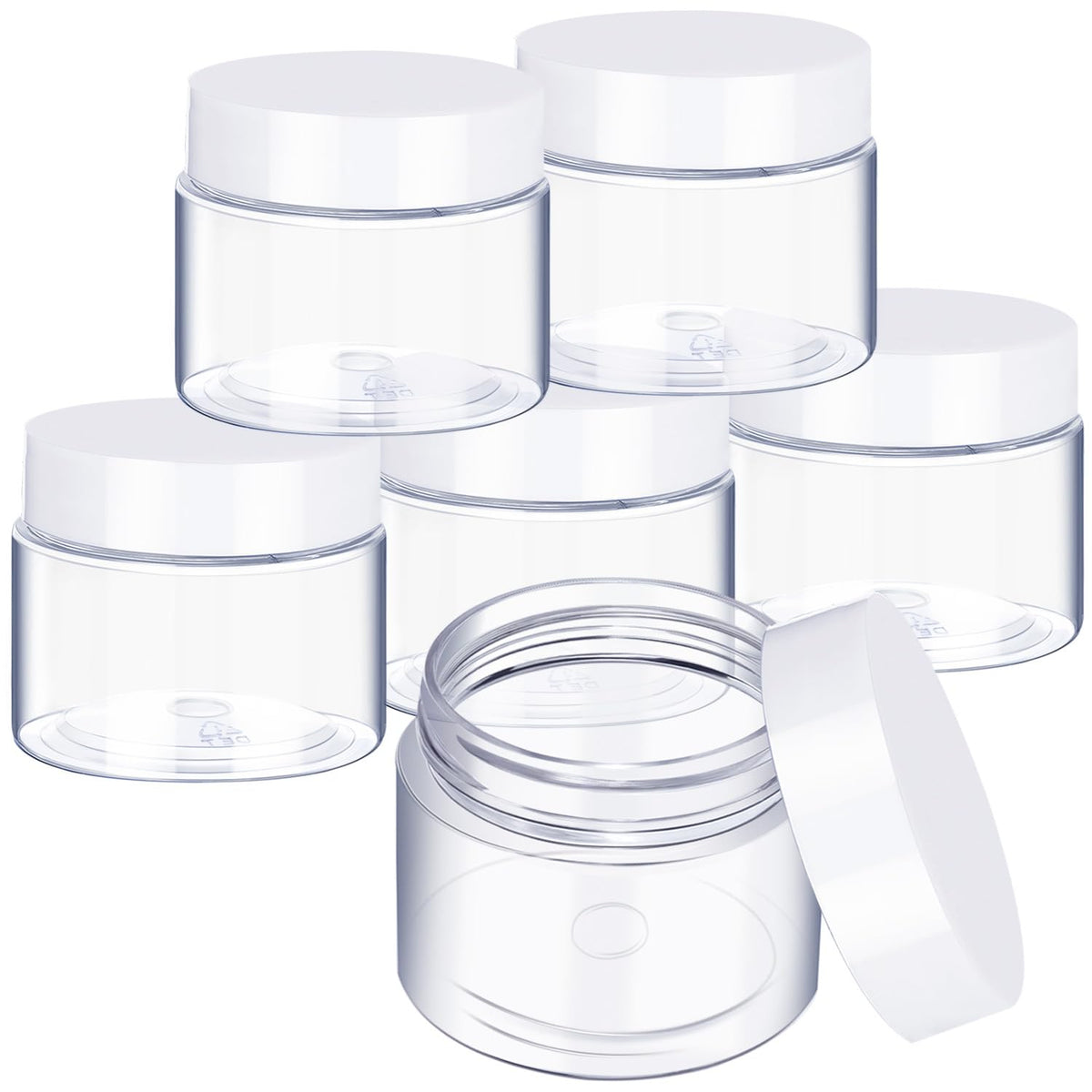 SATINIOR pots plastiques transparents 1oz avec bouchon: rangement sûr en voyage