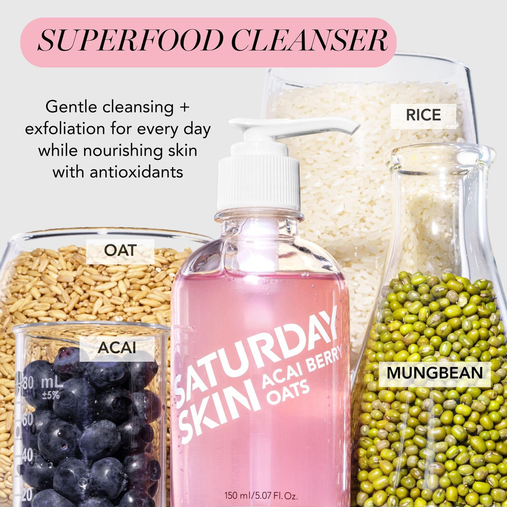 Saturday Skin, baies d'acai riches en antioxydants pour la peau.