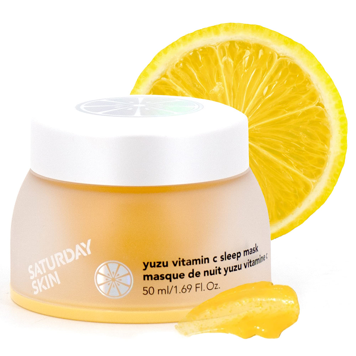 Saturday Skin masque-nuit-yuzu : réveil peau lumineuse et hydratée.