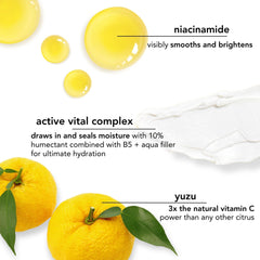 Éclat lumineux autour des yeux grâce au Yuzu et à la vitamine C.