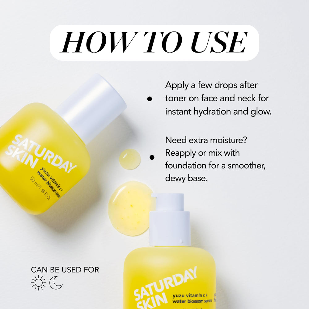 Sérum Yuzu Saturday Skin Hyaluro-Vita et peptides pour hydratation