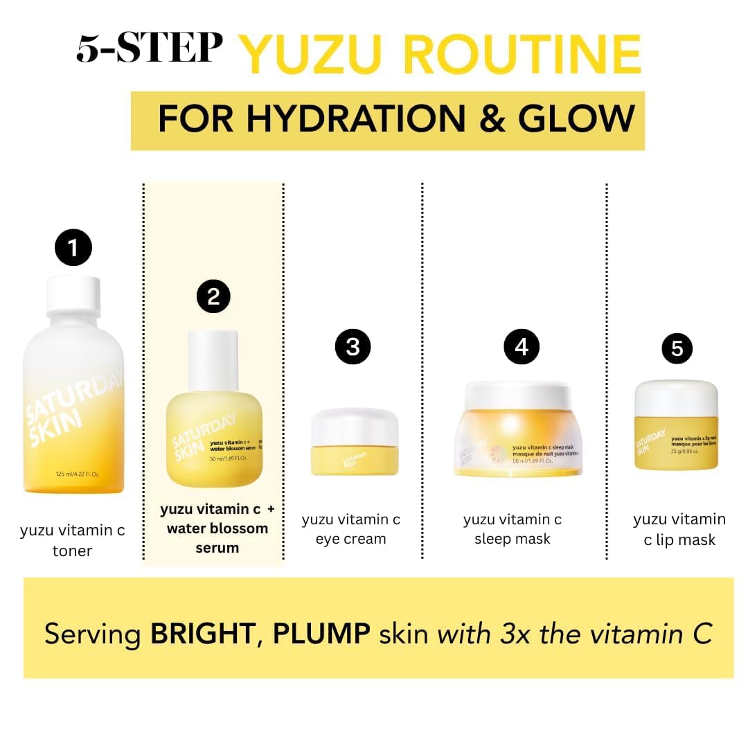 Sérum Yuzu Saturday Skin routine quotidienne pour teint éclatant
