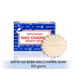 Parfum Nag Champa classique sur le savon Satya Nag Champa, idéal pour une routine quotidienne.