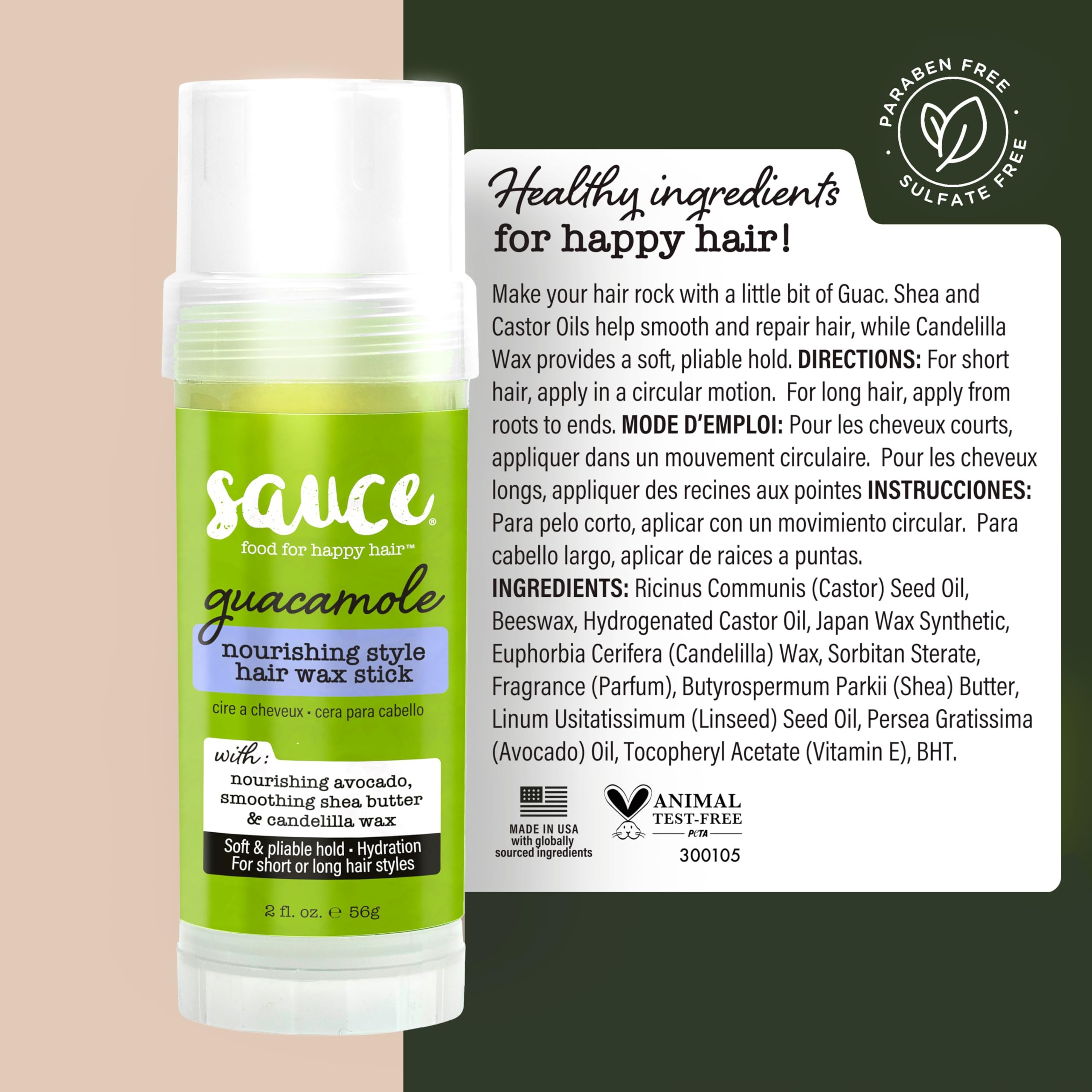 Routine quotidienne simplifiée avec Guacamole Cire Cheveux SAUCE BEAUTY
