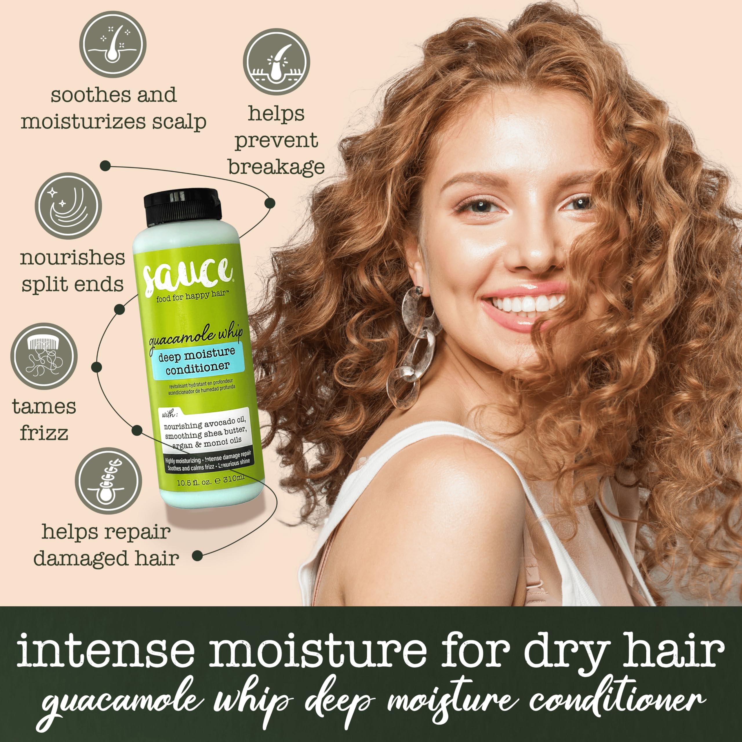 Texture crèmeuse riche du soin, pour envelopper les cheveux sans alourdir.