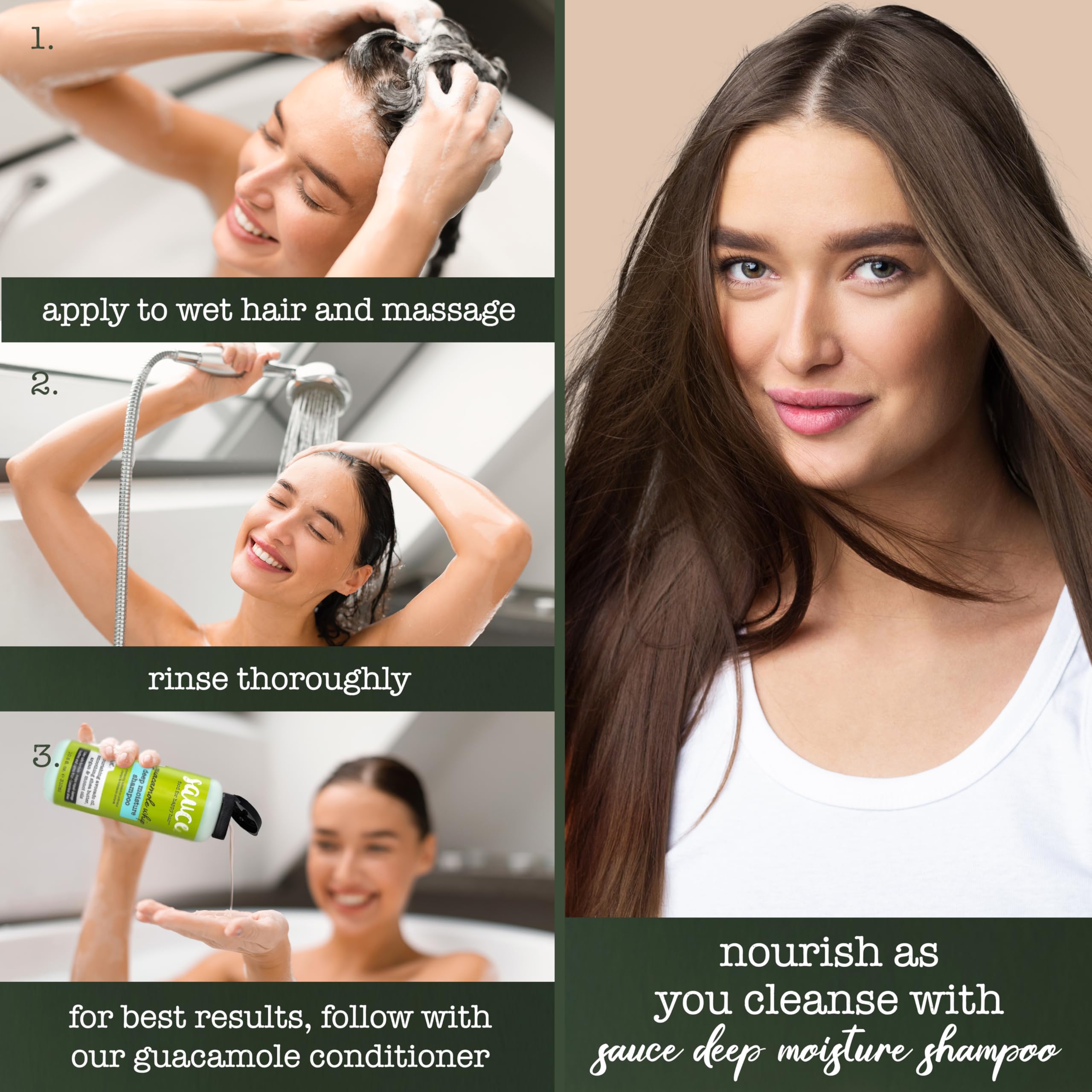 SAUCE BEAUTY Guacamole Whip – hydratation profonde grâce à avocat et huiles.