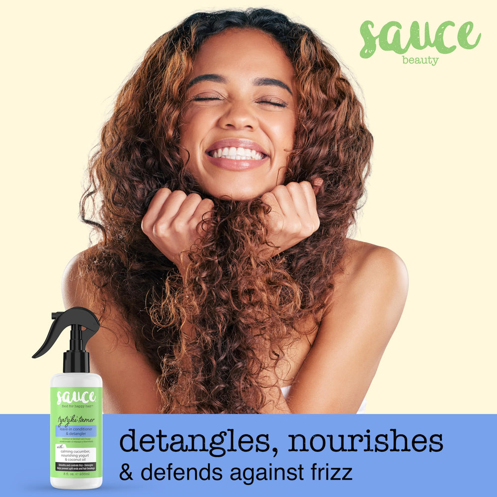 Sauce Beauty ingrédients coco yogourt concombre pour nourrir les cheveux.