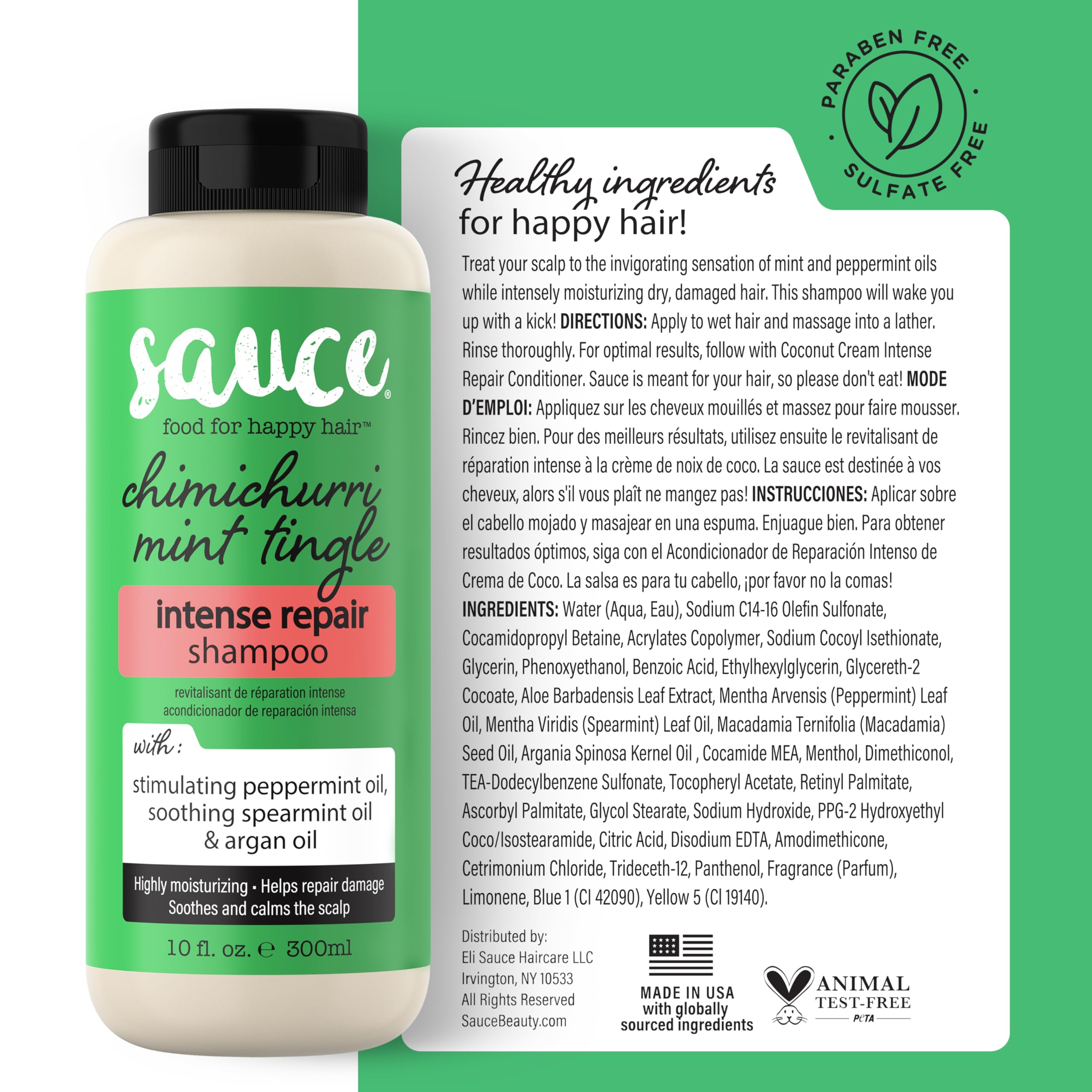 SAUCE Intense Repair Shampoo is ready for daily routine and styling prep