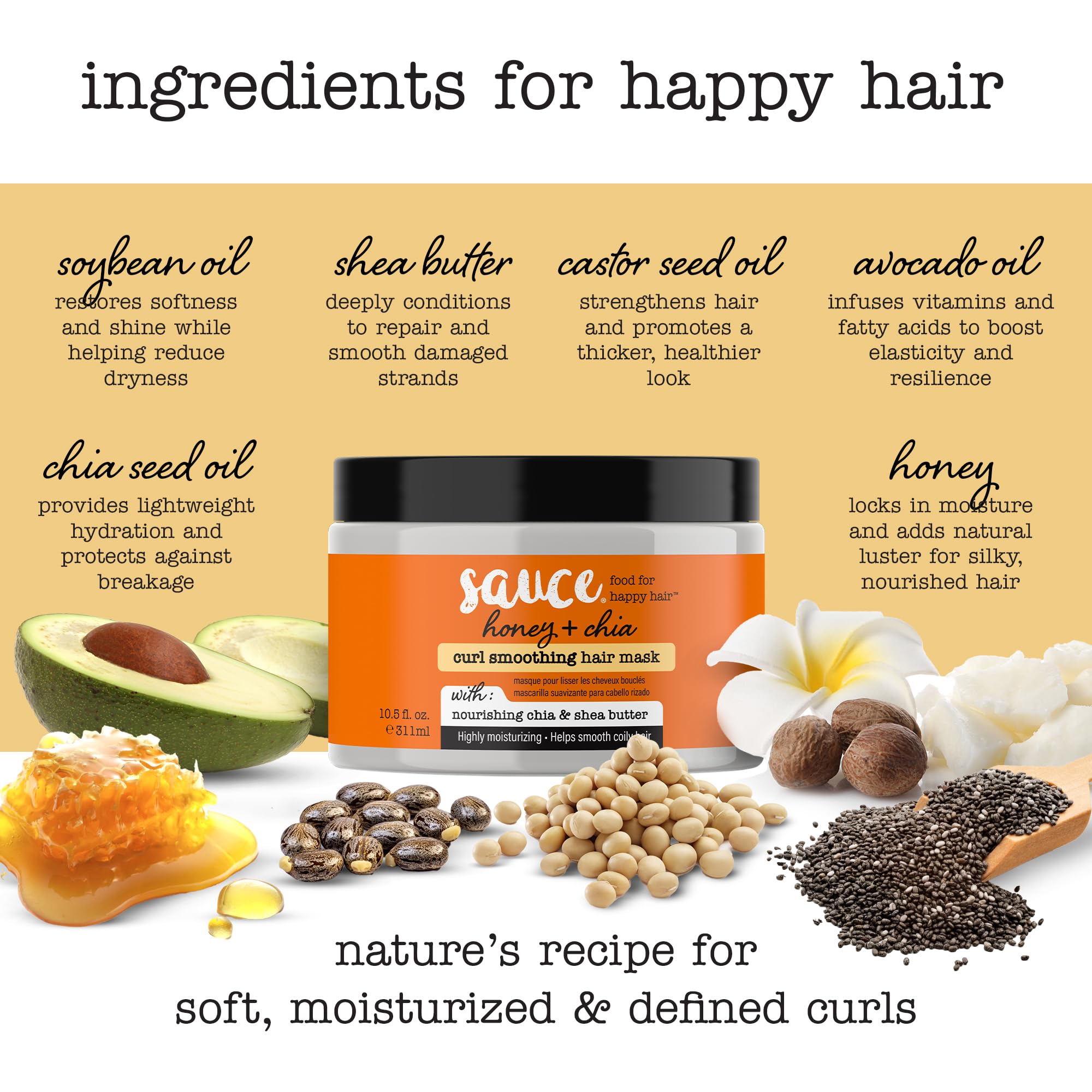 SAUCE BEAUTY masque application rapide, soin express des boucles.