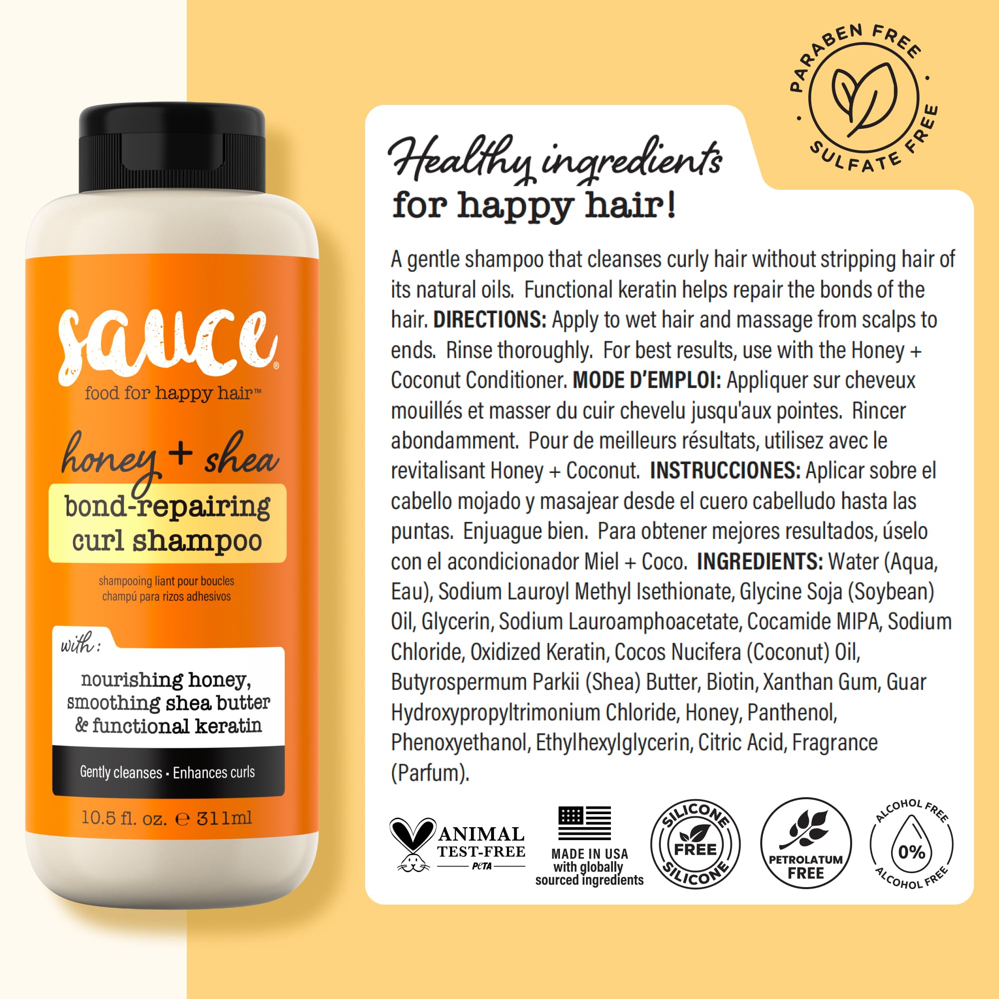 Soin salon à domicile SAUCE BEAUTY, inspiration culinaire pour cheveux heureux.