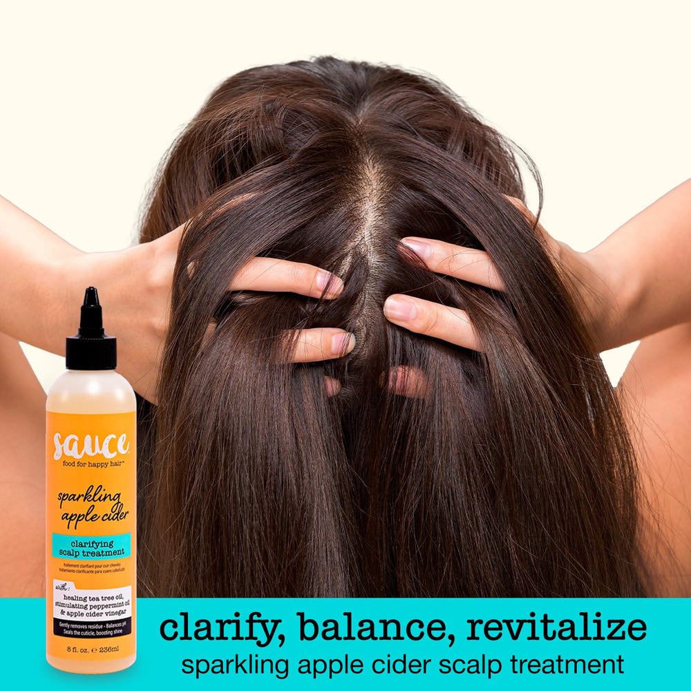 SAUCE BEAUTY traitement clarifiant cuir chevelu pour enlever les accumulations en douceur.
