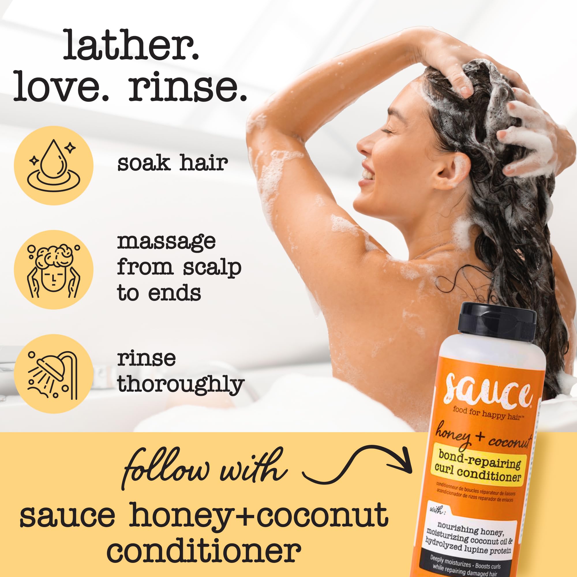 SAUCE BEAUTY au quotidien, réduit frisottis et facilite le coiffage des boucles.