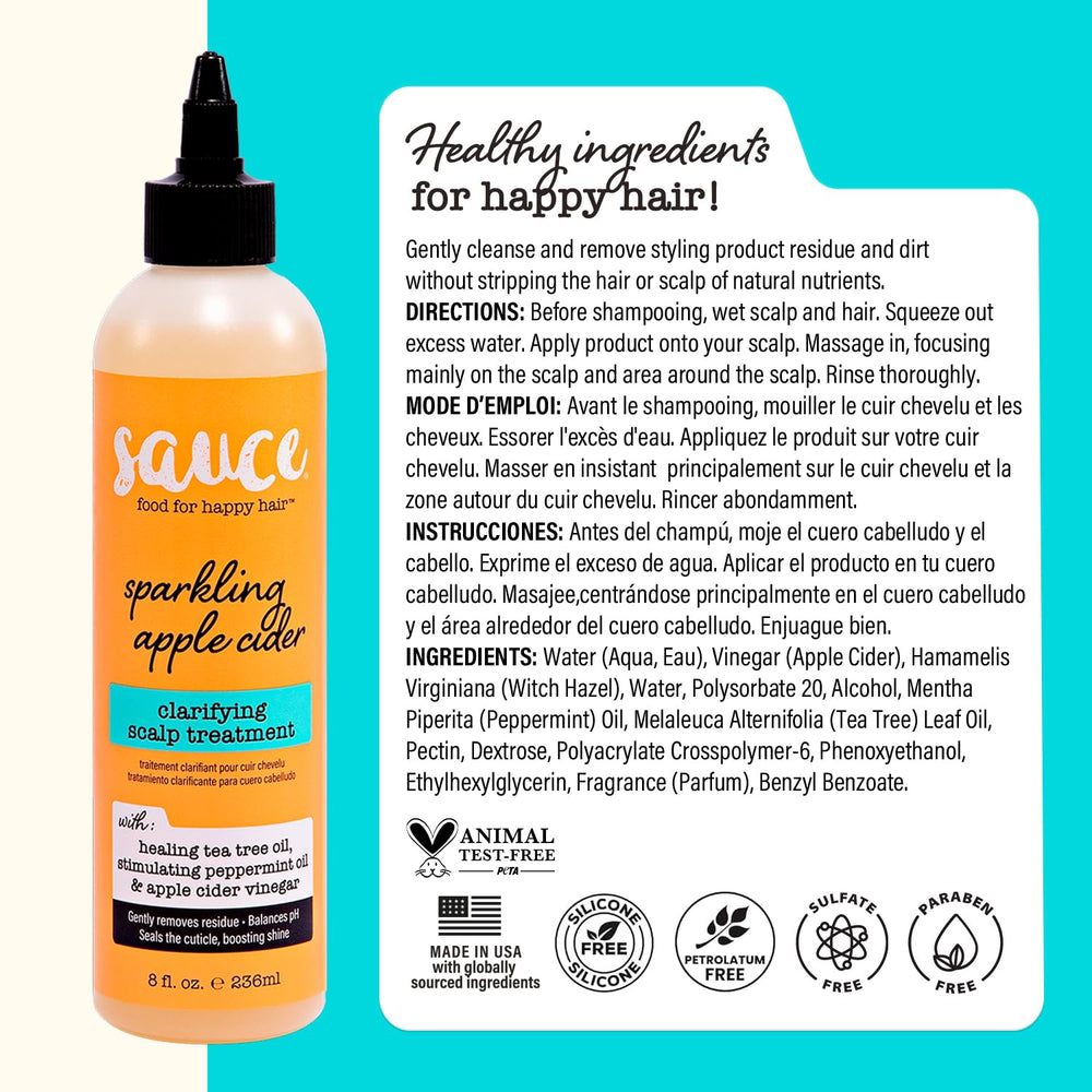 SAUCE BEAUTY usage quotidien pour aider à détoxifier et équilibrer le cuir chevelu.