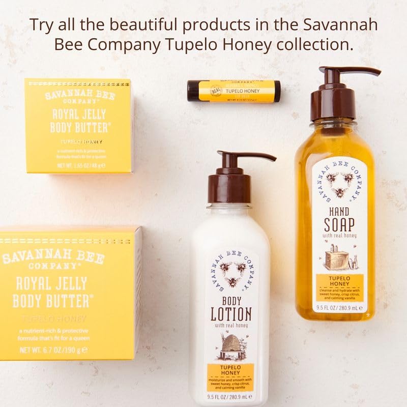 Texture crémeuse du baume Savannah Bee pour lèvres douces