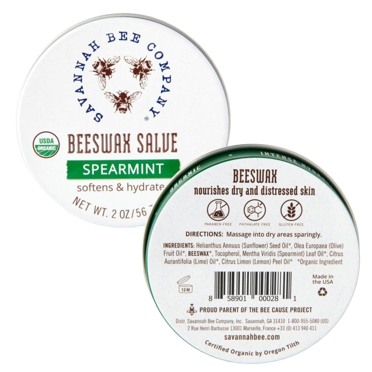 Savannah Bee Company salve peau sec, zones rugueuses soulagées