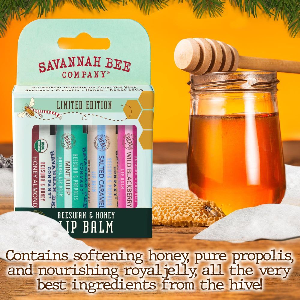 Baume lèvres caramel-salé Savannah Bee, texture lisse