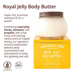 Savannah Bee Company Gelée Royale Body Butter texture riche, expérience de soin.