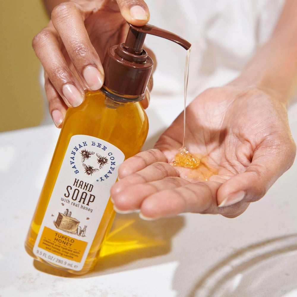 Savannah Bee Company savon liquide pour les mains — pompe: utilisation pratique et lavage efficace.