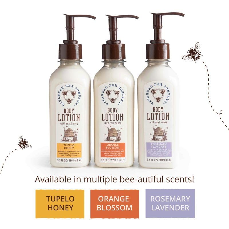 Savannah Bee Company Honey Body Lotion application on skin delivers quick absorption.