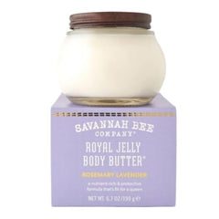 Savannah Bee Company Beurre corporel gelée royale – bouteille rose lavande, hydratation douce
