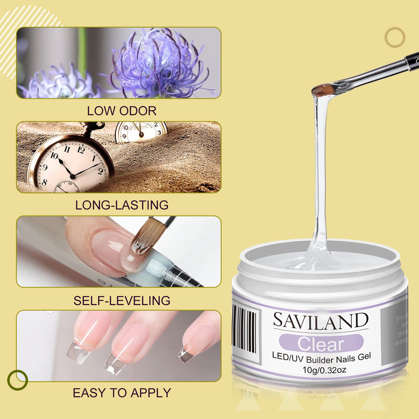 Saviland 100 nail forms included for precise extensions