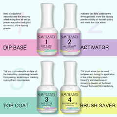 SAVILAND activateur dip-poudre: accélère le séchage sans lampe et protège la peau.