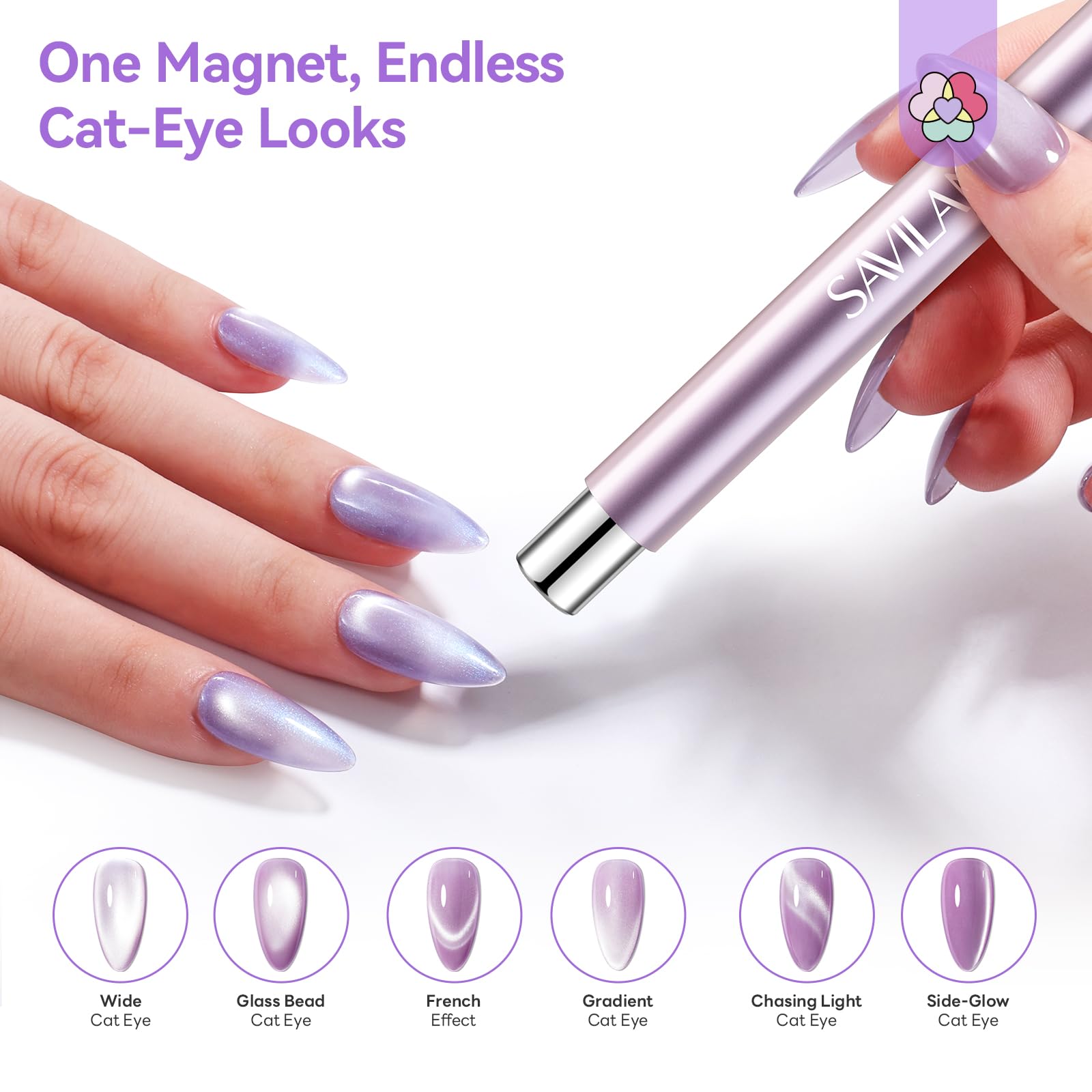 Utilisation pratique à domicile ou en salon pour des ongles œil-de-chat