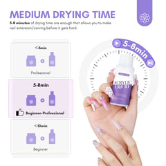 Application poudre acrylique SAVILAND pour extensions et nail art.