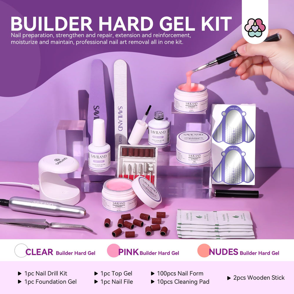 SAVILAND Builder Gel rose pour des ongles élégants et résistants.