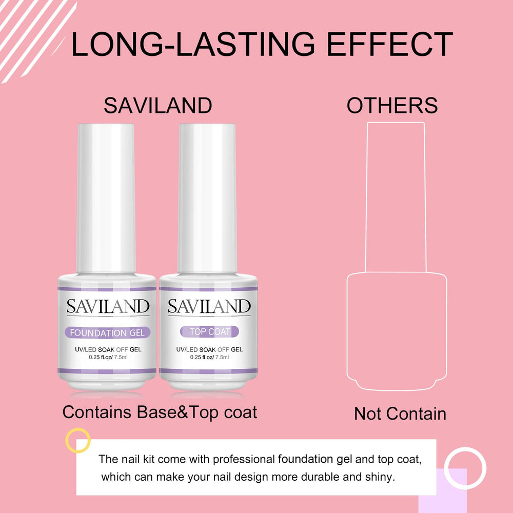 Saviland nude pink gel kit for elegant, everyday nails