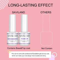 Saviland nude pink gel kit for elegant, everyday nails