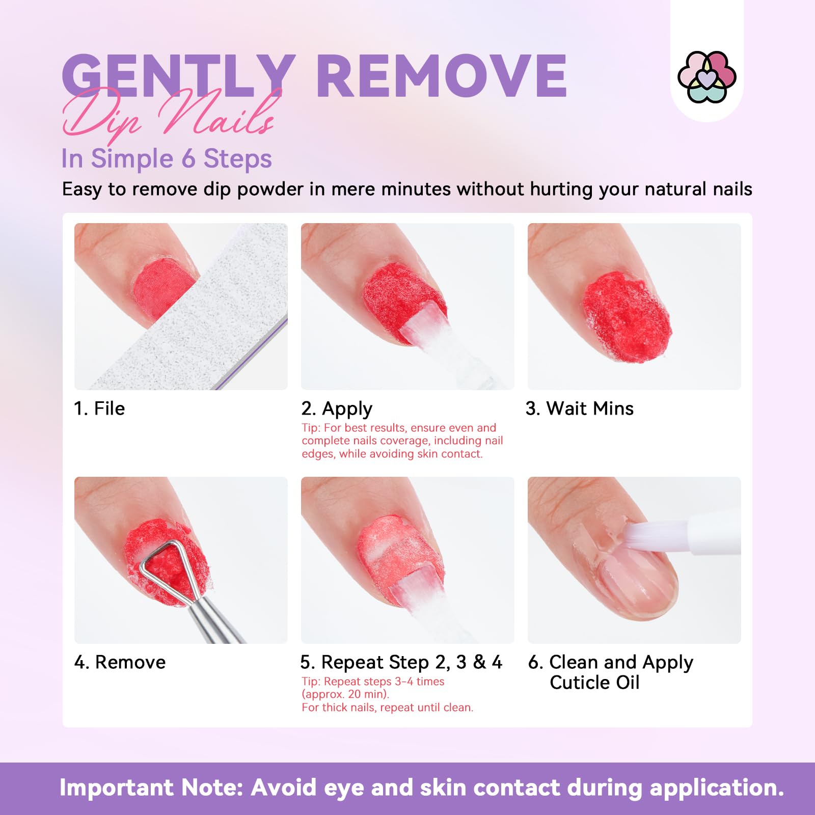 SAVILAND Cleaning Pads wipe away residue for clean nails