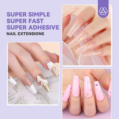 SAVILAND colle gel 4 en 1, adhérence rapide pour l'art des ongles