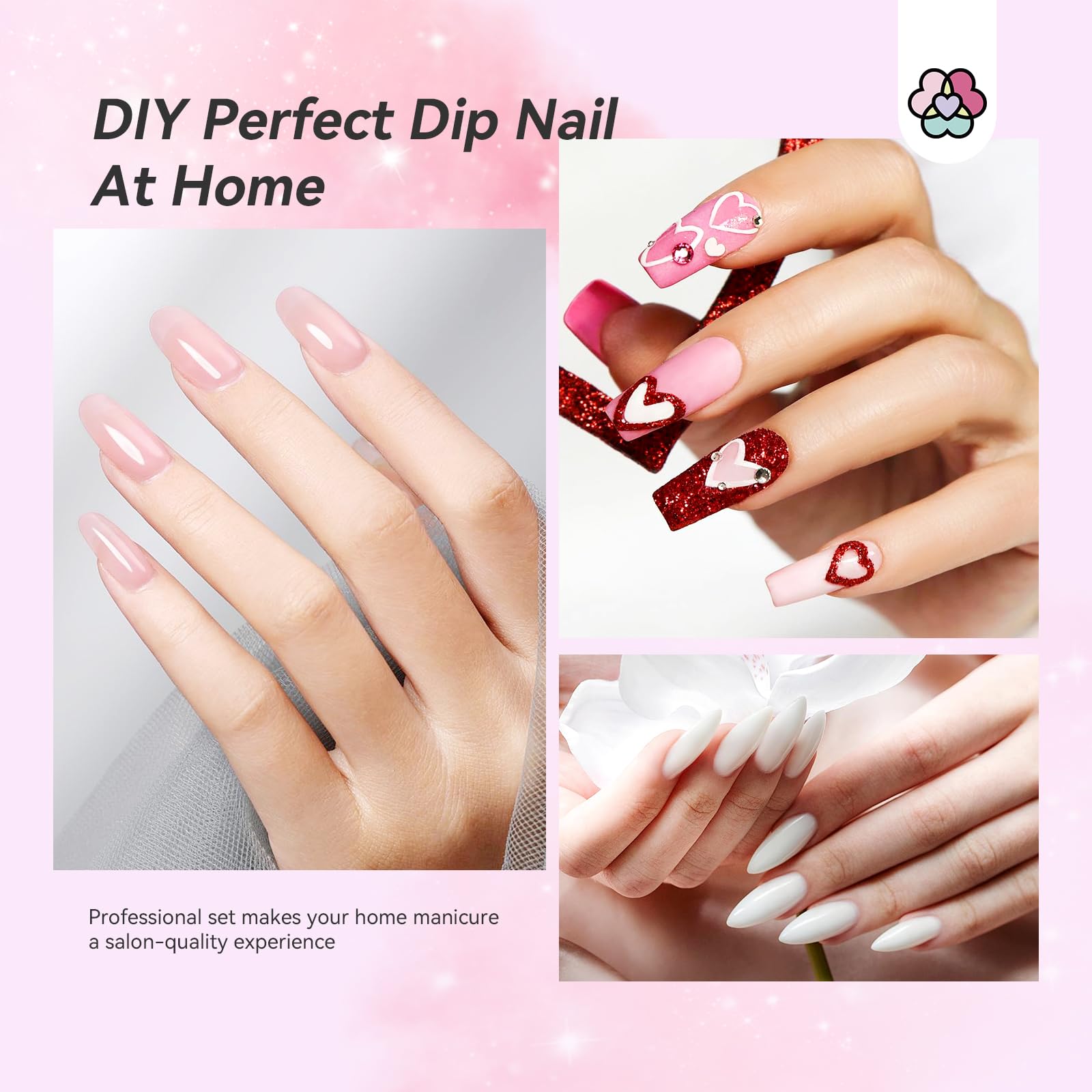 SAVILAND Dip Powder Liquid Set - lime ongles mini: ajuste les formes et donne une finition soignée