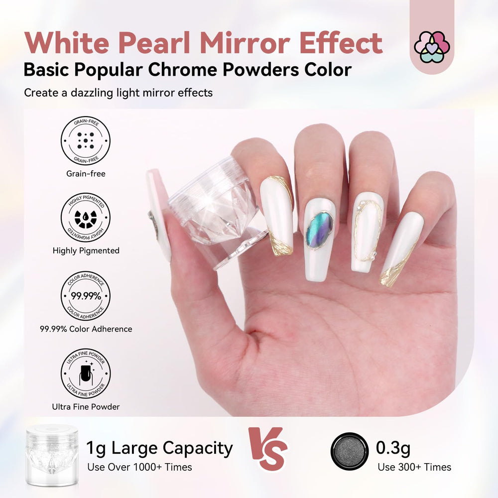 SAVILAND Effet miroir chrome sur ongles pour un rendu durable.