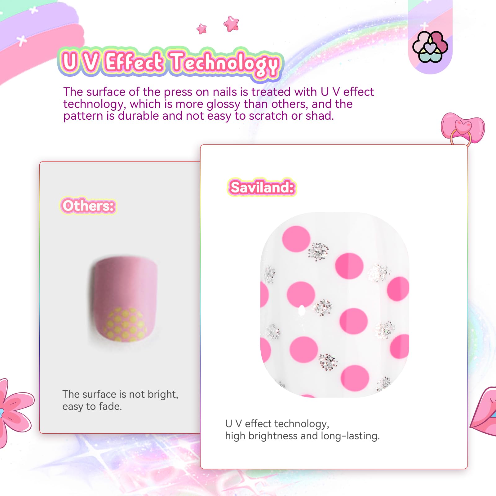 Emballage cadeau SAVILAND, kit ongles pour filles.