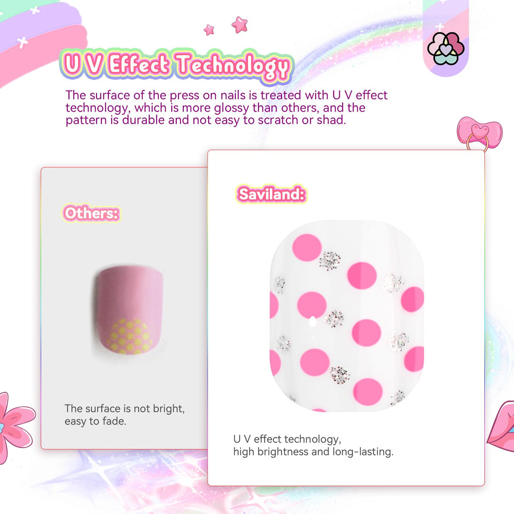 Emballage cadeau SAVILAND, kit ongles pour filles.
