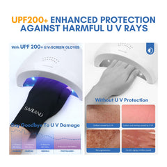 Gants UV SAVILAND doigts nus, ajustement universel pour la majorité des mains.