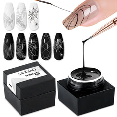 SAVILAND Gel araignee noir – motifs détaillés faciles à réaliser pour débutants.
