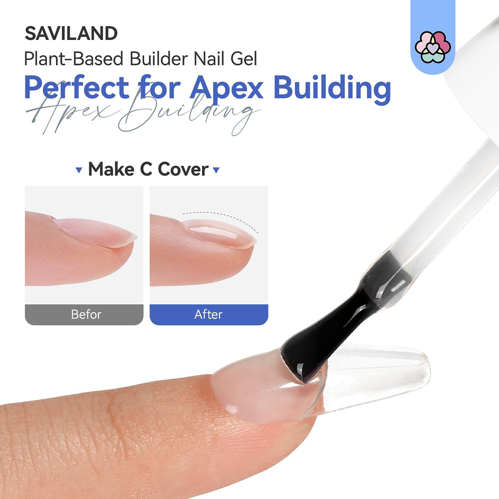 SAVILAND Gel de construction clair : adhésion naturelle facilitant la mise en forme des ongles