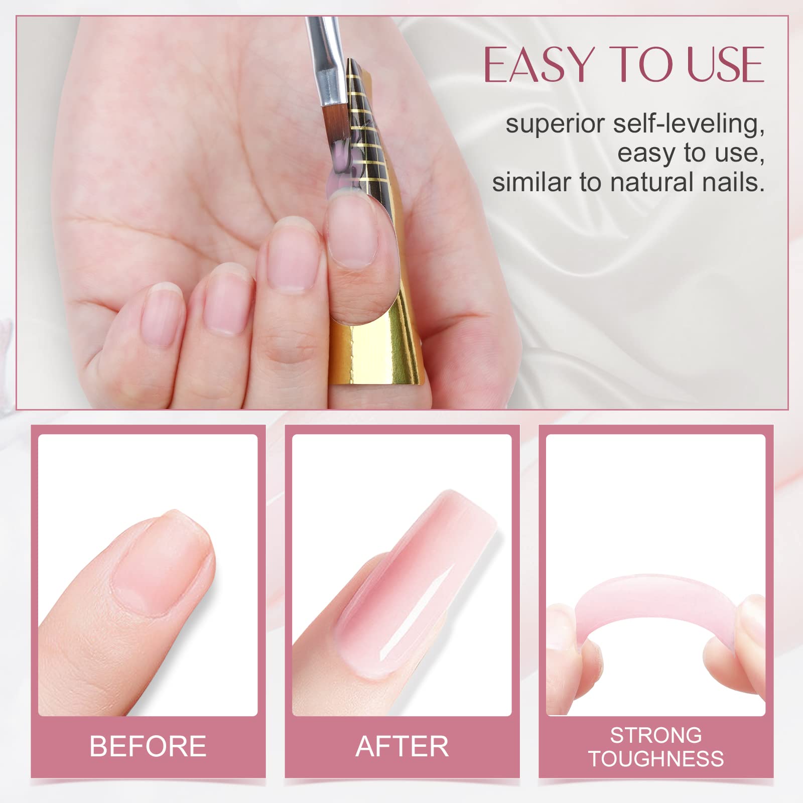 SAVILAND Gel Builder Ongle, cure UV-LED pour durabilité.
