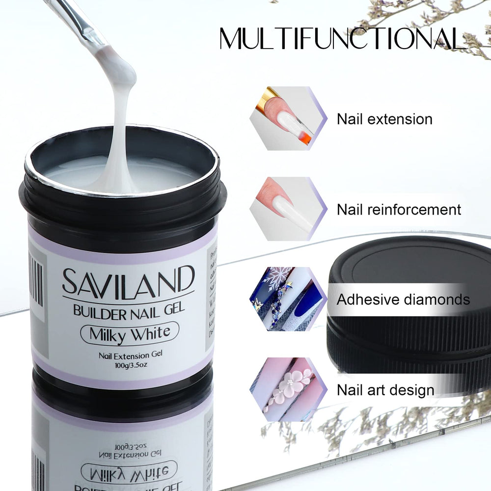 SAVILAND Gel construction – brillance naturelle pour des ongles longue durée.