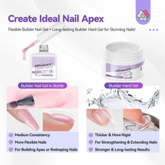SAVILAND gel construction ongles nude pour une manucure discrète et chic.