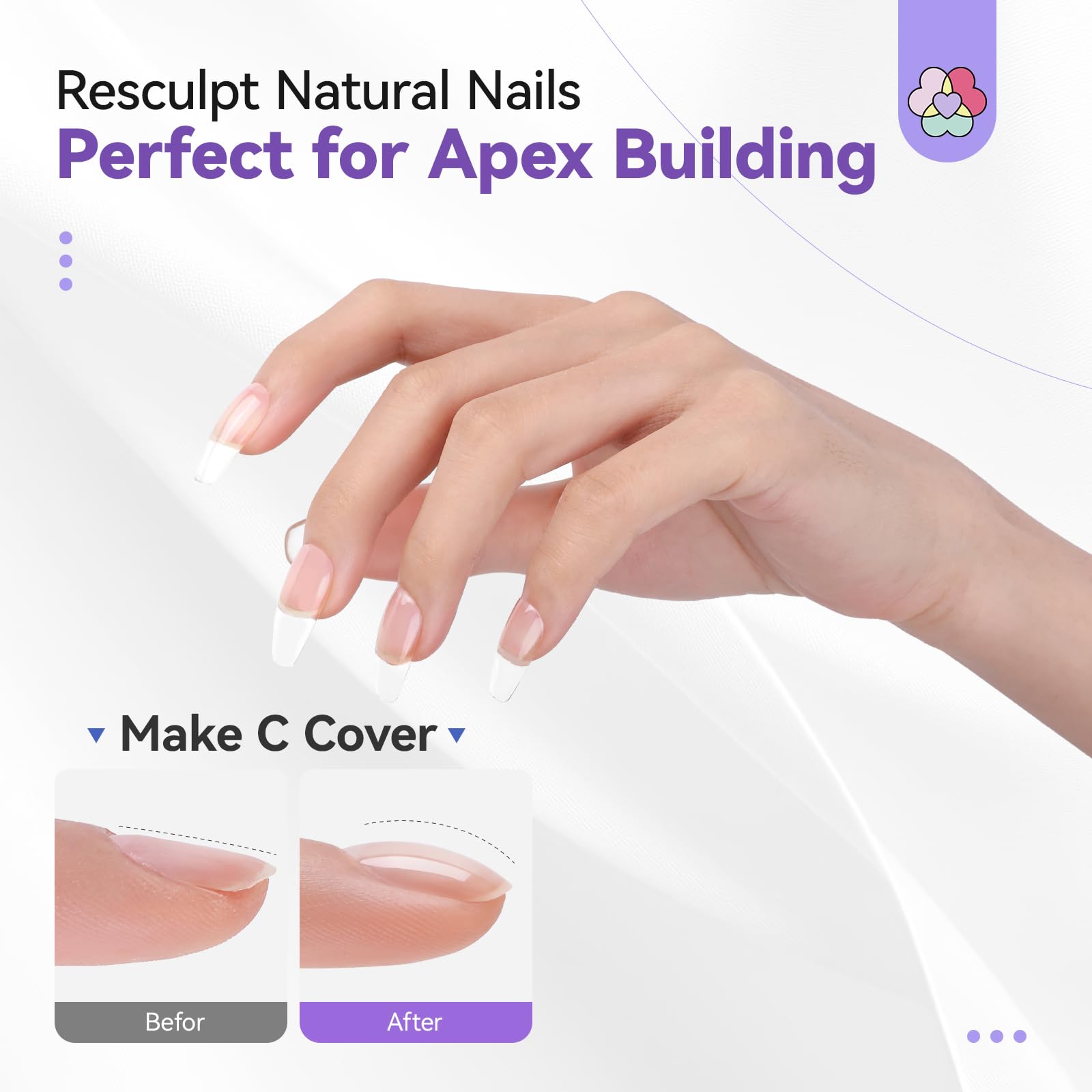 SAVILAND gel construction ongles rose pour un look élégant et frais.
