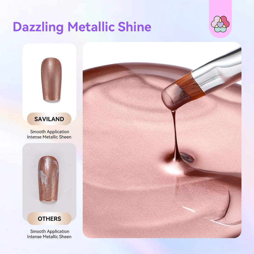 SAVILAND gel peinture 3D métal permettant motifs et designs variés sur ongles.