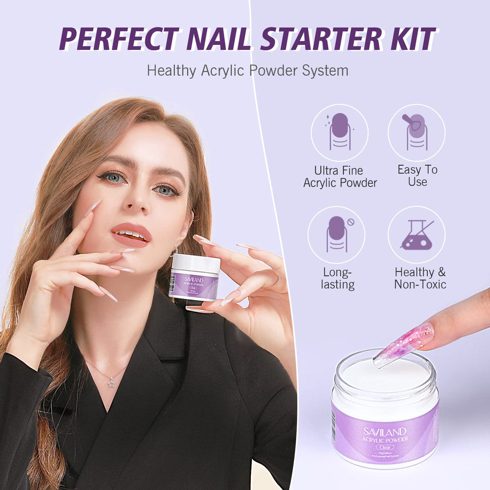 SAVILAND kit acrylique débutant – liquide monomère sans MMA pour soin des ongles