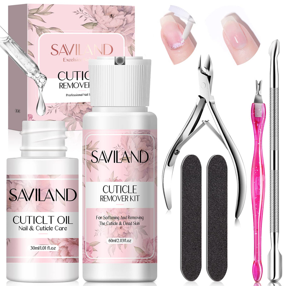 SAVILAND kit décolle-cuticules crème, préparation douce des cuticules pour un soin à domicile.